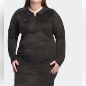 Plus size adidas Black Long Sleeve Bodycon Dress
